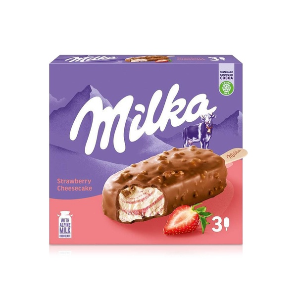 Milka Strawbery Cheesecake Ice Cream X 3 270Ml
