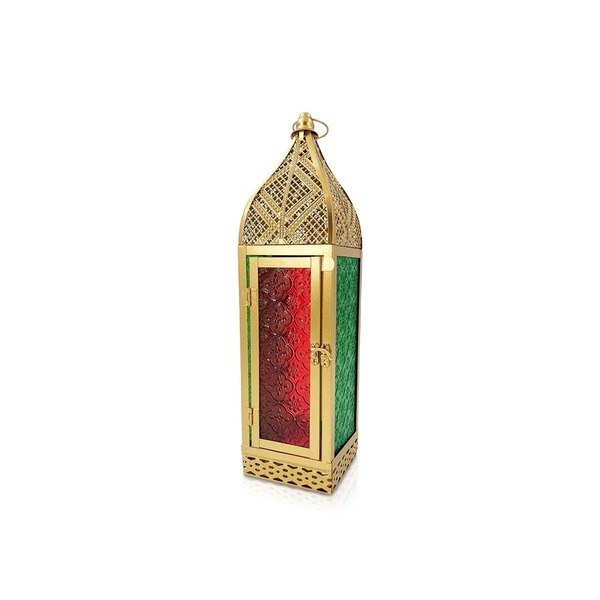 Party Magic Eid Lantern Candle Holder Gold 12x12x39.3cm