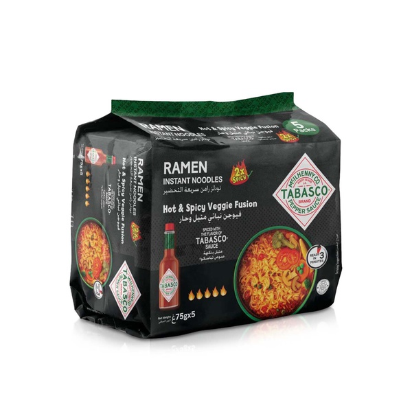 Tabasco Instant Ramen Noodles Hot & Spicy Veggie Fusion 75g x 5