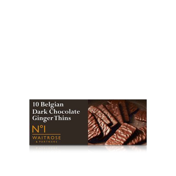 اشتري Waitrose No. 1 Belgian dark chocolate ginger thins 100g في الامارات