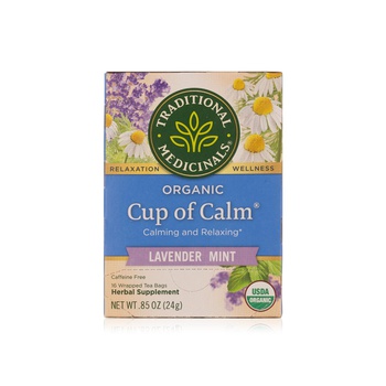 Traditional Medicinals Organic Cup of Calm Lavender Mint Tea 16 Bags 24g