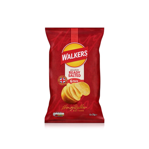 Walkers Ready Salted Crisps 6 x 25g