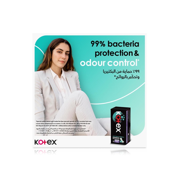 Kotex Antibacterial Panty Liners Long 44s