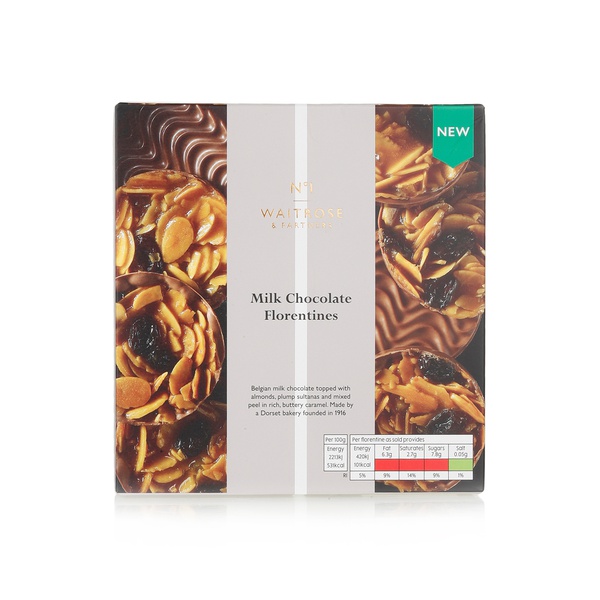 اشتري Waitrose No.1 milk chocolate florentines 150g في الامارات