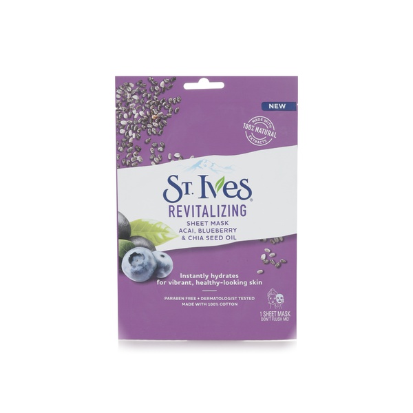 اشتري St. Ives revitalising sheet mask acai, blueberry & chia seed oil في الامارات