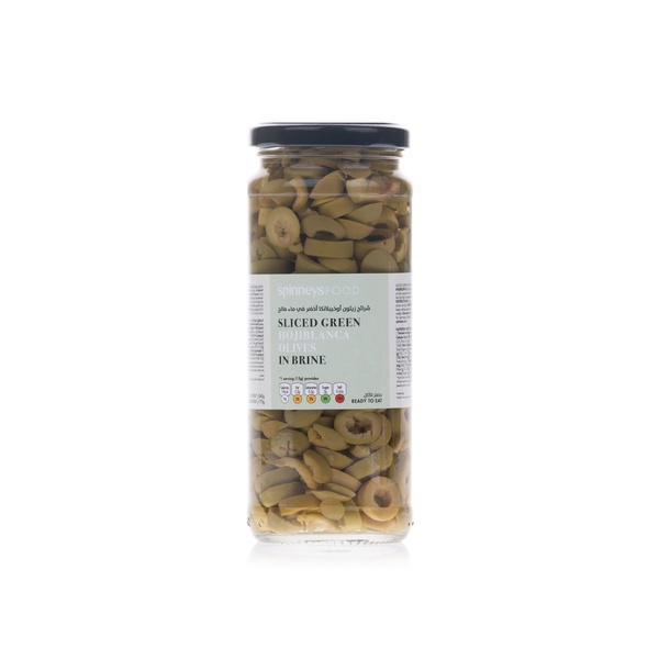 Spinneysfood Sliced Green Hojiblanca Olives in Brine 340g
