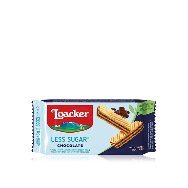 اشتري Loacker less sugar chocolate wafer 45g في الامارات
