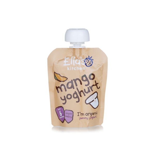 Buy Ellas Kitchen organic mango Greek yoghurt 6+ months 90g in UAE