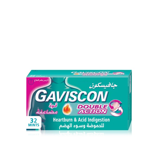 Gaviscon Double Action Peppermint Chewable Tablets x 32