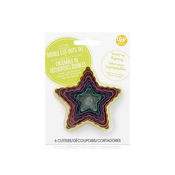 Wilton Double Star Fondant Cutter Set 6s
