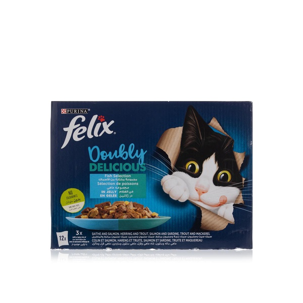 اشتري Felix doubly delicious fish selection wet cat food 12x85g في الامارات