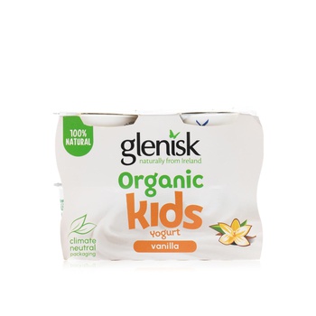 Glenisk Organic Kids Vanilla Yogurt 4 Pack 360g