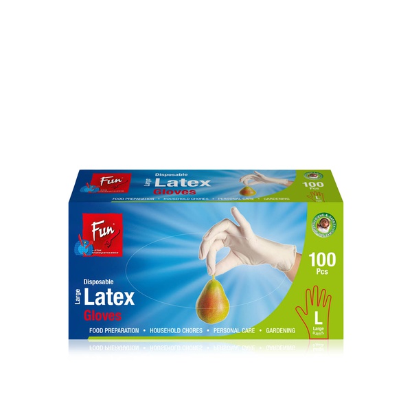 اشتري Fun medium latex gloves 100s في الامارات