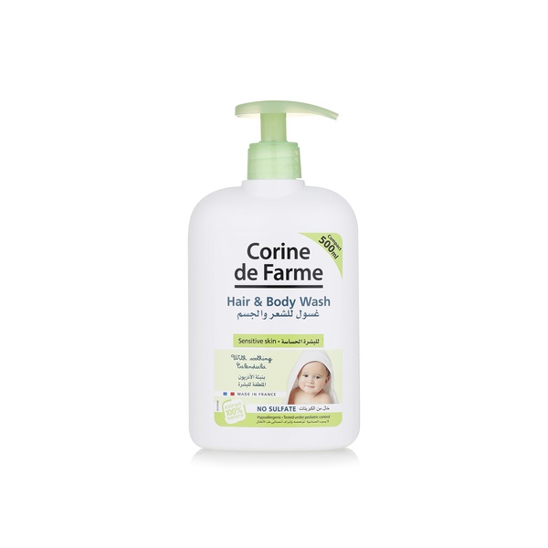 اشتري Corine De Farme sulfate free baby hair and body wash 500ml في الامارات