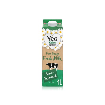 Yeo Valley Organic Fresh Semi-Skimmed Milk 1 litre
