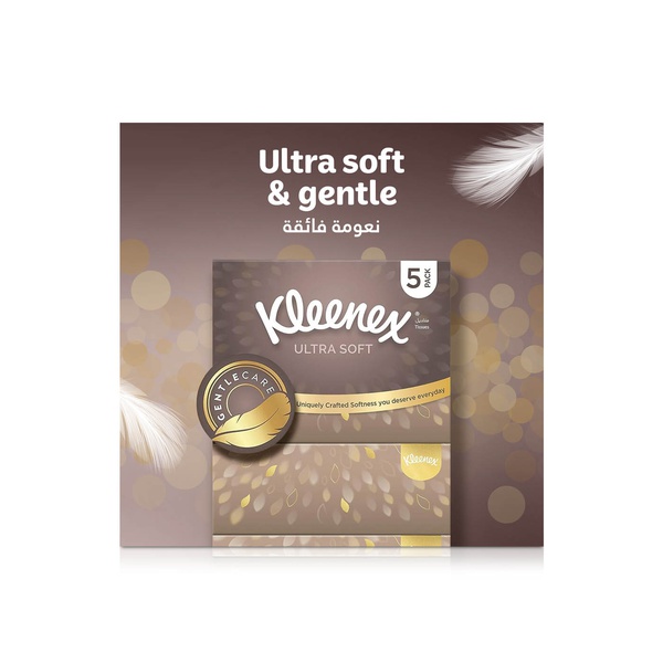 Kleenex Ula Soft Premium Facial Tissue 96 Sheets x 3 Ply x 5 Packs