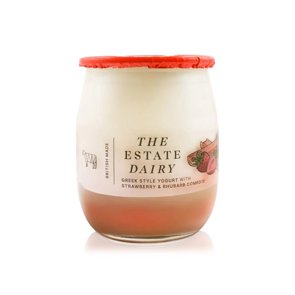 The Estate Dairy Greek Style Yogurt with Strawberry & Rhubarb 250g
