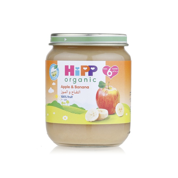 Buy HiPP organic apple banana & blackcurrant 4+ months 125g in UAE