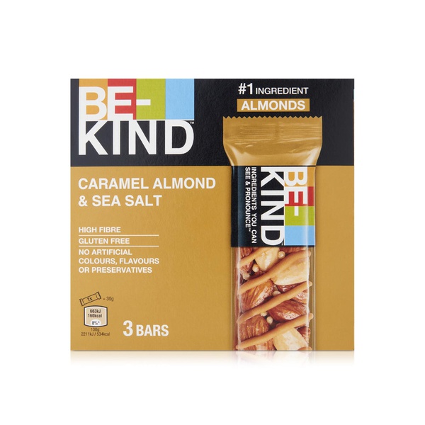 Be-Kind Caramel Almond & Sea Salt Chocolate Bar 90g x 3
