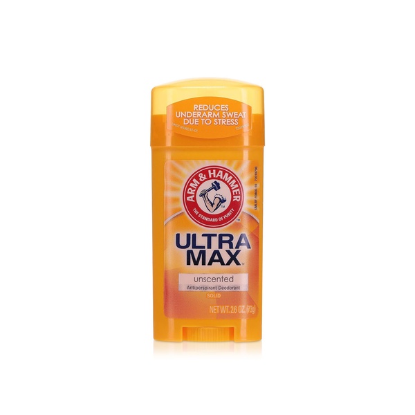 Arm & Hammer Ultra Max Unscented Anti-Perspirant Deodorant Stick 73g
