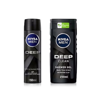 Nivea Men Deodorant Spray 150ml + Shower Gel 250ml