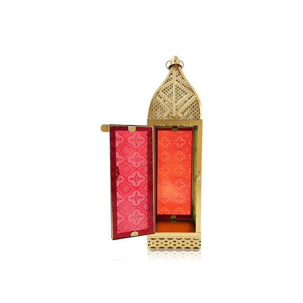 Party Magic Eid Lantern Candle Holder Gold 12x12x39.3cm