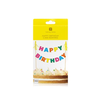 Talking Tables Happy Birthday Bunting Cake Topper