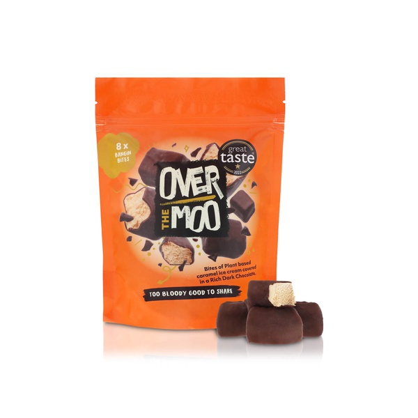 Buy Over the Moo rich dark chocolate covered caramel ice cream bites 8s in UAE