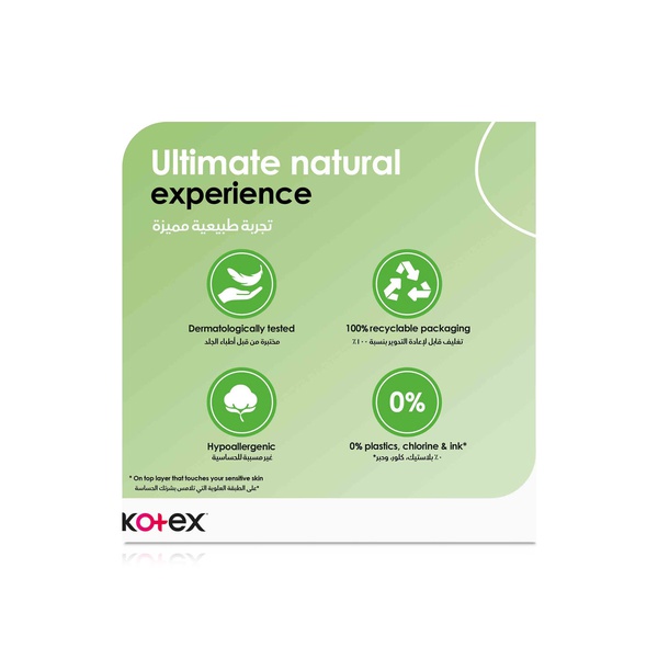 Kotex Natural Maxi Protect Super Pads with Wings 44s