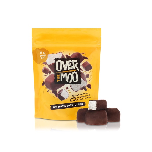 Buy Over the Moo rich dark chocolate covered vanilla ice cream bites 8s in UAE