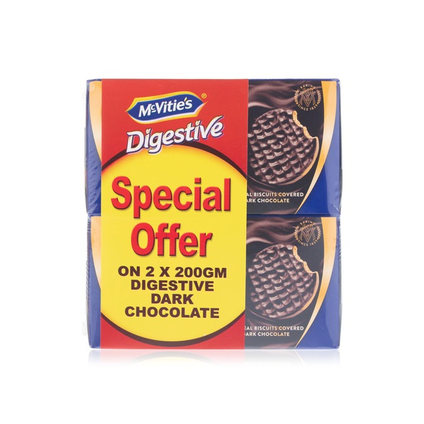 Buy McVities digestive dark chocolate biscuits 200g in UAE
