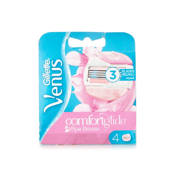 Gillette Venus Spa Breeze Womens Razor Blade Refills 4 Count