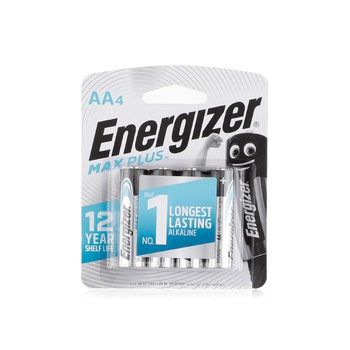 Energizer Max Plus Alkaline AA Batteries x 4