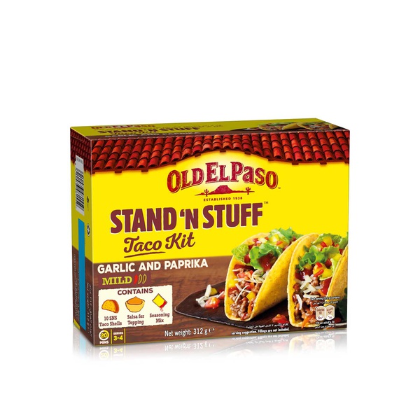 Old El Paso Stand N Stuff Taco Kit Garlic and Paprika Mild 312g