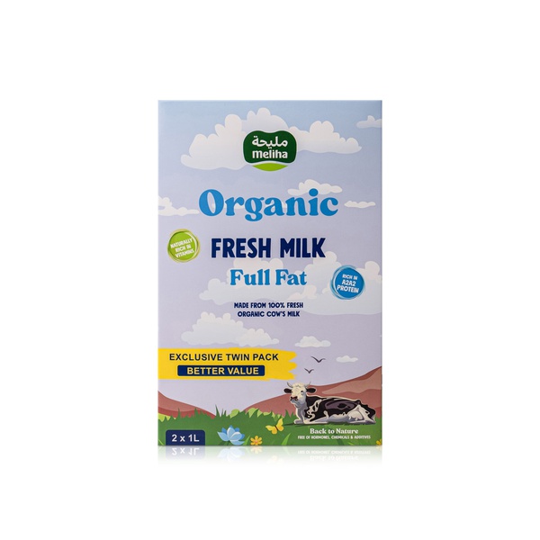 Meliha Organic Fresh Milk Full Fat 2L