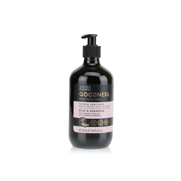 اشتري Baylis & Harding Goodness hand wash rose & geranium 500ml في الامارات