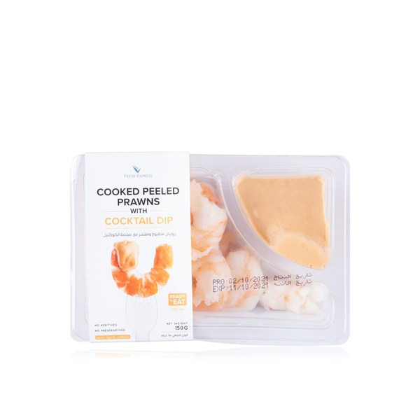 Fresh Express Cooked Prawns with Cocktail Dip 150g