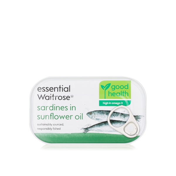 اشتري Essential Waitrose sardines in sunflower oil 120g في الامارات