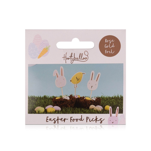 Hootyballoo Easter Cake Picks 6 Pack