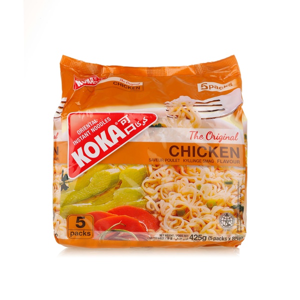 Buy Koka chicken flavour instant noodles 5 x 85g in UAE