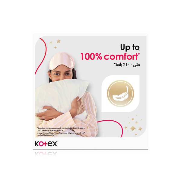 Kotex Overnight Maxi Protect Pads with Wings 16s