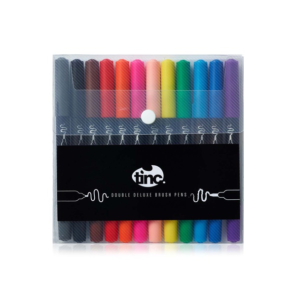 Tinc Double Deluxe Brush Marker Pens 12a