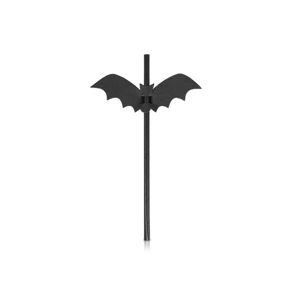 Ginger Ray 16 Black Bat Paper Straws