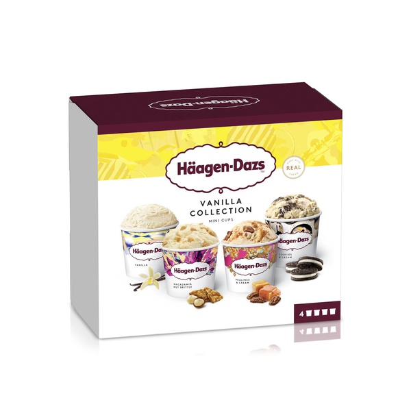 Haagen Dazs Vanilla Collection Ice Cream Mini Cups 4 X 95Ml