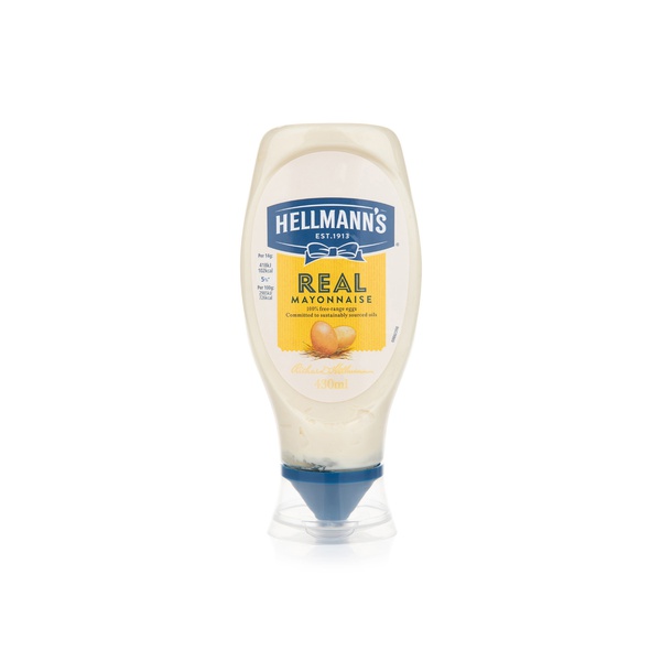 Buy Hellmanns real squeezy mayonnaise 430ml in UAE