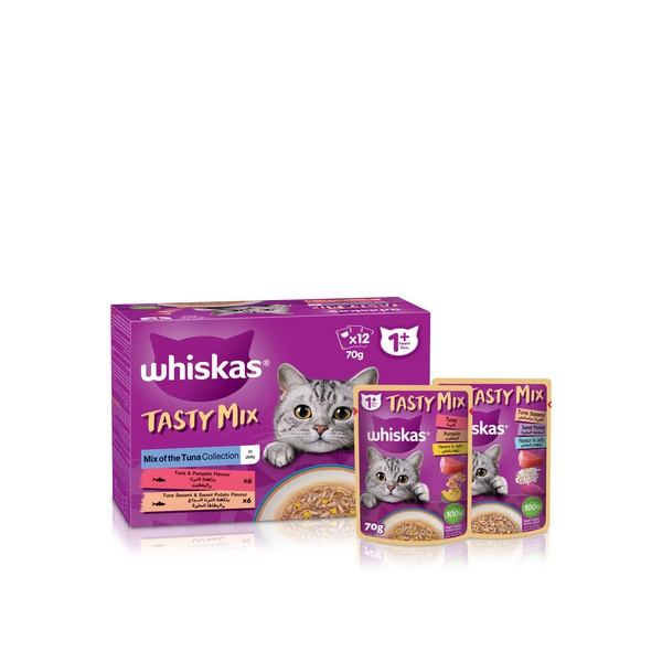 Whiskas Tasty Mix Cat Food Tuna 70g x 12