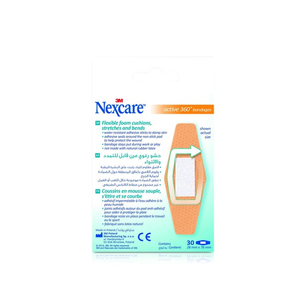 Nexcare Active 360˚ Bandages 28mm x 76mm 30s