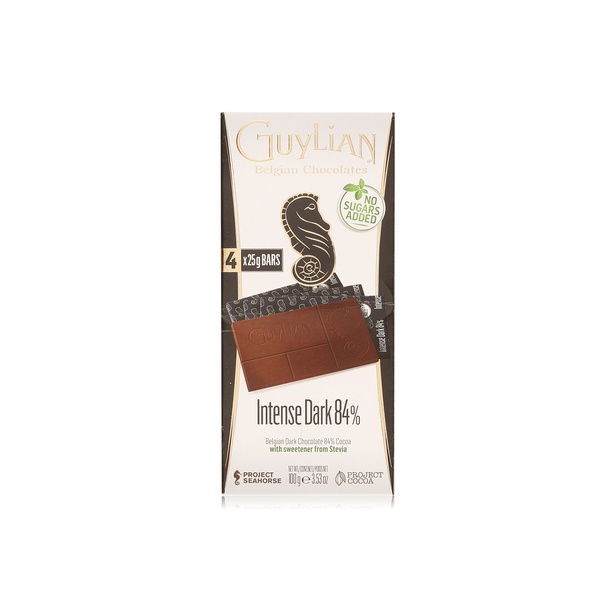 Buy Guylian Belgian dark chocolate block no sugar added 100g in UAE