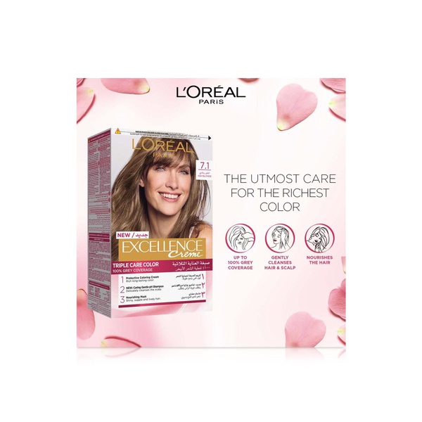 L'oreal Paris Excellence Creme Permanent Hair Colour 7.1 Ash Blonde