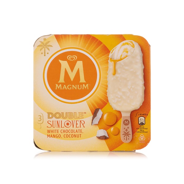 Magnum Sun Lover White Chocolate Mango And Coconut Ice Creams 3 X 85Ml
